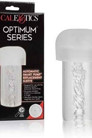 Calexotics, Optimum Series Automatic Smart Pump Replacement Sleeve Male Silicone Masturbation Sleeve – 5 Inch Adult Male Masturbator Sex Toy – Clear Maintenance Free, 1 Count