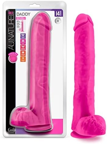 Blush Au Naturel Bold Daddy Realistic 14 Inch Suction Cup Harness Compatible Flexishaft Sensa Feel Dildo Sex Toy For Men Women Couples Pink