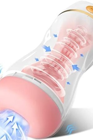 Automatic Sucking Male Masturbators - Upgraded 7 Vibration & Suction Hands Free Pocket Pussy Male Stroker With 3D Realistic Textured, Blowjob Toy Mens Adult Male Sex Toys For Men (Black)
