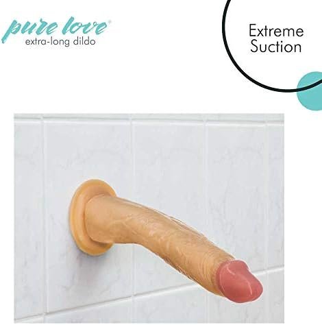Pure Love 8 Inch Extra Long Dildo With Suction Cup, Beige Color, Adult Sex Toy - Image 2
