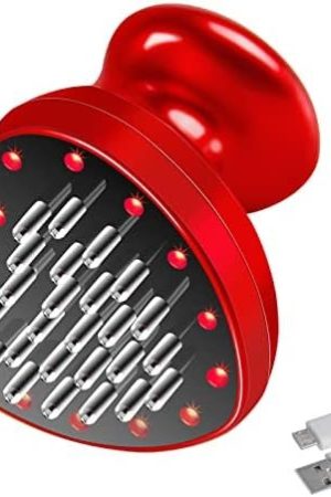 Novier Lymphatic Drainage Machine, Gua Sha Massage 3 In 1 Micro-Electric, Meridian Massage Brush (Red)