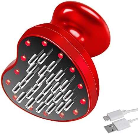 Novier Lymphatic Drainage Machine, Gua Sha Massage 3 In 1 Micro-Electric, Meridian Massage Brush (Red)