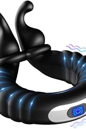 Vibrating Cock Ring, Penis Rings With Rabbit Design, Rechargeable Silicone Vibration, Adult Toys Couples Vibrator With 10 Vibration Modes, Sex Toys For Men Couples, Medium
