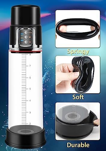 Electric Penis Pump Sex Toy - Automatic Vacuum Pump For Men With 4 Suction Intensities High-Vacuum Air Pressure Penis Enlargement Extend For Male Longer Bigger Stronger, 12.31 Inch - Image 3
