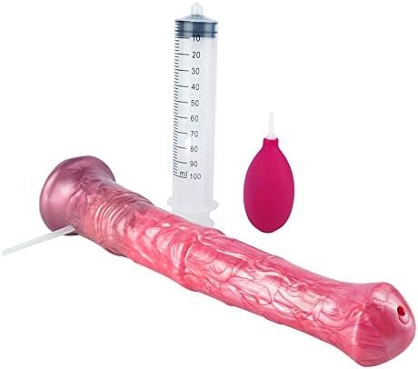 Multi Color Silicone Soft Big Long Horse Dildo Squirting Dildo Anal Plug Optional Size With Suction Base (L) - Image 3