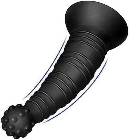 Butt Plug Anal Sex Toys With Particles Bead Silicone Realistic Dildos Suction Cup For Prostate Massager G-Spot Vaginal Stimulation For Men Women Couples (M) - Image 2