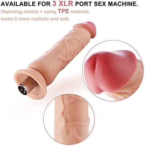 Auxfun Sex Machine 3Xlr Attachments Toy For Women/Men Thrusting, Realistic Dildos With 3Xlr Connector Accessories Sex Toys For Love Machines Adult Sensory Toys - Image 3