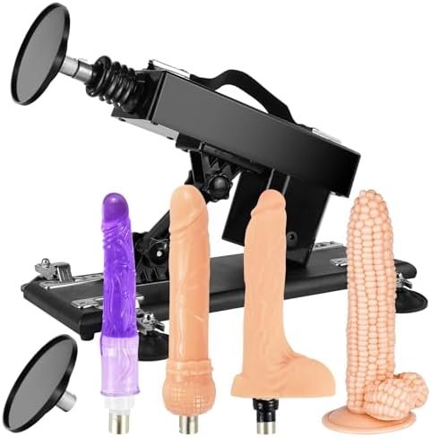 Automatic Sex Machine Dildo Machine With Suction Cup And 3Xlr Connector, Sex Toy Machine Devices For Women With 5 Attachments