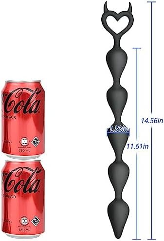 Silicone Anal Beads Butt Plug With Devil Shape Handle 5 Bead Anal Plug Anal Sex Toys Flexible Anal Chain Anal Trainer Sm Masturbation For Women Men Couples Cosplay Sex Factory - Image 3