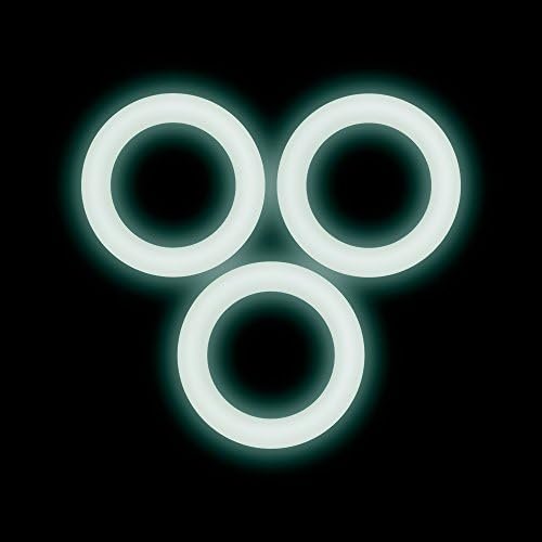 Performance Vs2 - Glow In The Dark Puria Silicone Penis Cock Ring Erection Enhancing C-Rings Set - 1.25" Diameter - 3 Pack - Male Enhancement Sex Toy For Men - Image 3