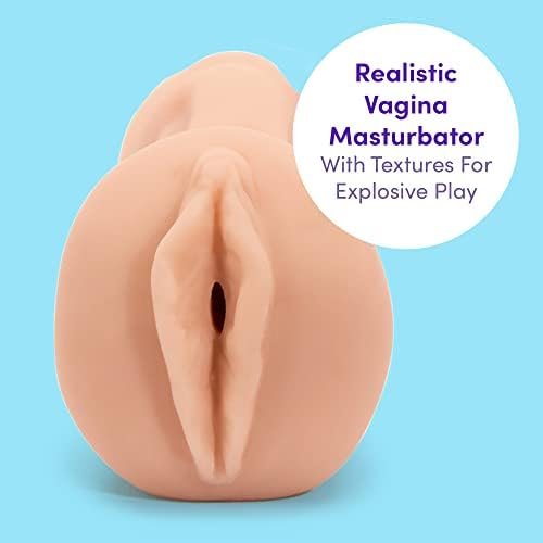 Lovehoney Thrust Pro Mini Eva Male Masturbator - 5 Inch Realistic Tight Vagina With Textured Canal - Vibrator Compatible Male Sex Toy - Self Pleasure Sex Toys For Men - Waterproof - 240G - Flesh Pink - Image 2