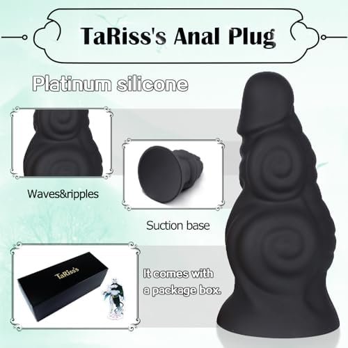 Tariss'S Dildo Soft Silicone Anal Plug With Suction Cup Base Design Flexible Sex Toy For Men Women Couple Black S 4.13 Inch - Image 2