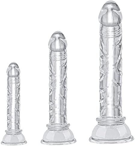 Anal Plug Training Sets,Mkpjoy 3 Sizes And 3 Colors Anal Dildos With Strong Suction Cup Anal Prostate Vaginal G-Spot Sex Toys For Beginners To Advanced Users