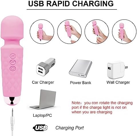 Kasass Adult Sex Toys Mini Vibrator For Women Personal Wand Massager Women Vibrators - Quiet Female G Spot Clit Vibrator With 8 Speeds & 20 Patterns, Rechargeable & Waterproof Sex Toys For Couples - Image 2