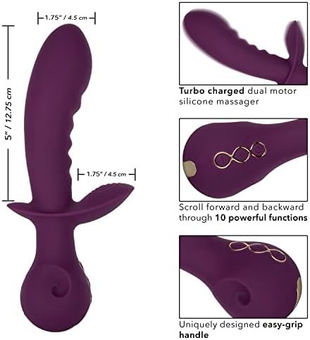 Calexotics Obsession Lover Vibrator – Premium Rechargeable Silicone Rabbit Massager Sex Toy For Women - Purple - Image 2
