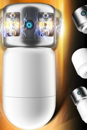 Ulovime Detachable Diy Male Masturbator Sex Toys,Adult Masturbators Penis Pump Pocket Pussy Stroker With 9 Vibrating,Soft Stretchy Male Masturbators Toys With 2 3D Channels For Men Sexy Pleasure