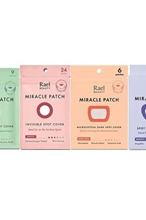 Rael Miracle Bundle - Microcrystal Spot Cover (9 Count), Invisible Spot Cover (24 Count), Microcrystal Dark Spot Cover (6 Count), Spot Control Cover (10 Count)