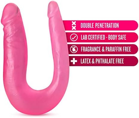 Blush Dr. Skin Mini Double Dong 12.5 Inch Realistic Two Headed Dildo, Double Penetration Sex Toy For Women, Vanilla - Image 2