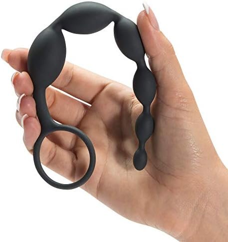 Fifty Shades Of Grey Pleasure Intensified Black Silicone Anal Beads - Graduated Size - 7.5 Inch - Image 3