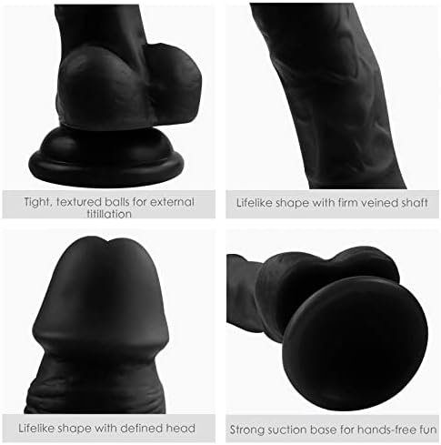 Realisticloves Realistic Dildos For Beginners Lifelike Black Dildos, With Strong Suction Cup For Hands-Free Play, Realistic Penis For G-Spot Stimulation Dildos Anal Sex Toys For Women And Couple - Image 3