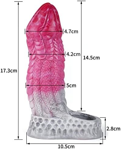 Lelisex 6.8 Inch Silicone Penis Sleeve Extender Dildos Wearable Colorful Cock Ring For Men And Women - Image 2
