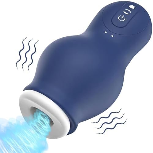 Automatic Sucking Male Masturbators, Penis Pumps Blowjob Machine With 7 Sucking & Vibration, Hands Free Male Stroker Penis Vibrator Sucking Toy, Waterproof Adult Sex Toy For Men (Blue)