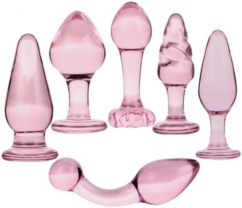 Crystal Glass Anal Butt Plug With 6 Different Sizes For G-Spot Stimulation Sm Anal Butt Plug Stimulator Beginner Friendly(0436) - Image 2