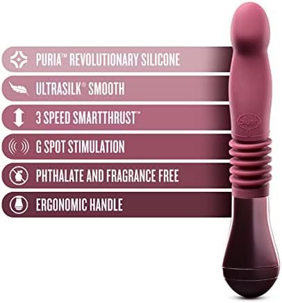 Blush Temptasia Trixie Thrusting Silicone Dildo - For G Spot, P Spot Stimulation - Soft Puria Silicone - Ultrasilk Smooth - 3 Powerful Speed Settings - Long Ergonomic Handle - Rechargeable Sex Toy - Image 2