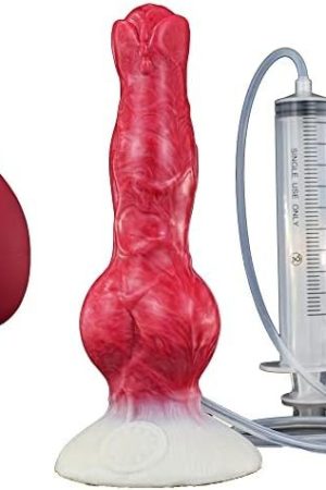 Soft Suction Multi Color Artificial Wolf Dildo Squirting Dildo Canine Anal Plug With Knot For Beginner