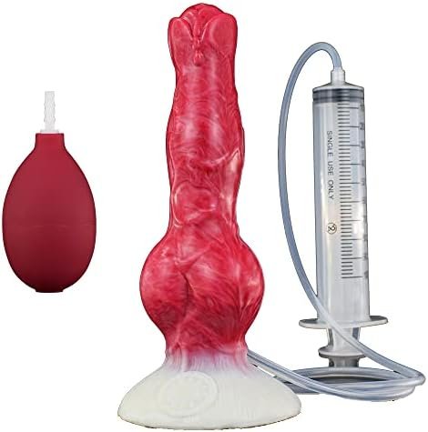 Soft Suction Multi Color Artificial Wolf Dildo Squirting Dildo Canine Anal Plug With Knot For Beginner