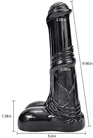 Romi Horse Dildo Realistic Animal Penis 9.96" Big Cock Butt Plugs Prostate Massager G-Spot Stimulation Adult Anal Sex Toys For Men Women (Black) - Image 3
