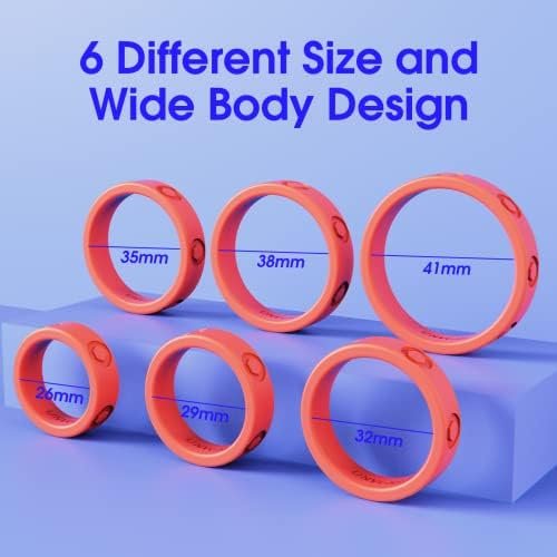 Sex Toys Male Penis Ring: 6 Sizes Silicone Adult Cock Machine Set For Men - Cockring For Couple Game Pleasure With Soft Material For Enhancing Long Erection & Training Juguetes Sexuales Para Hombre - Image 3