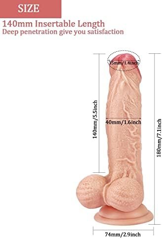 Realistic Dildo Lifelike Adult Dildos With Strong Suction Cup Dildos For Men And Women 7.1In Dildos Adult Toy For Female Pussy Ass And Gay Men Ass Soft Dildo For Beginners And Couples - Image 3