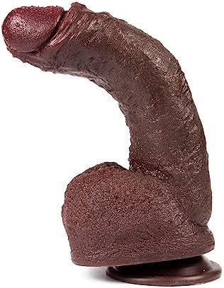 9.6Inch Thrusting Dildo Black Dildo For G-Spot Stimulation Orgasm, Curved Shaft Big Dildo With Powerful Suction Cups,Realistic Silicone Dildo Vagina Anal Sex Toys Women And Men Couples Sex Toys