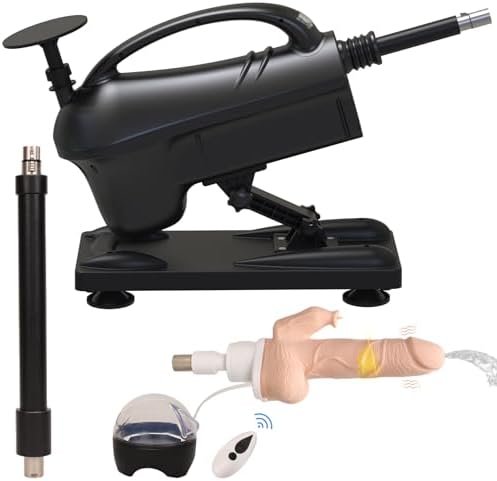 Premium Amausen Sex Machine For Women - Heated, Vibrating Automatic Thrusting Dildo With 3Xlr Connector - Remote-Controlled With Water Spray Features - Adult Sex Toys