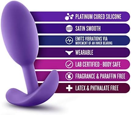 Blush Luxe Wearable Vibra Slim Plug Medium, Motion-Activated Butt Plug, Sex Toy For Adults, Sex Toy For Women, Purple - Image 2