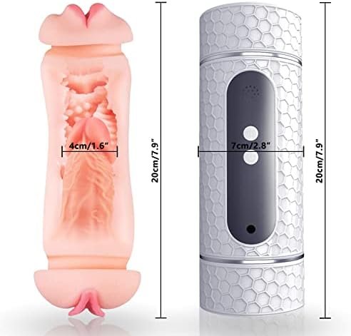 Automatic Male Masturbator,2 In 1 Mouth And Pussy Double Experience Male Masturbators Cup With 12 Thrusting & Rotating Modes For Penis Stimulation With 3D Realistic Textured - Image 2