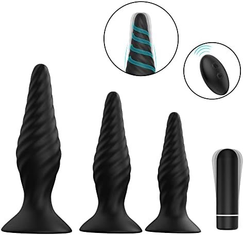 Juntame Vibrating Butt Plug - Anal Sex Toy Dildo Soft Liquid Silicone Anal Vibrator Waterproof For Men Women (Butt Plug Set) - Image 2