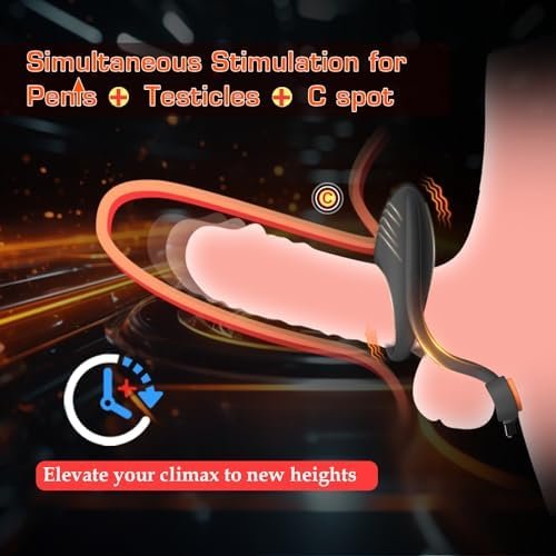 Lniiy Adjustable Vibrating Cock Ring For Penis Testicles Clitoral Stimulation, 10 Vibrations Silicone Pleasure Penis Ring Vibrator Couples Adult Sex Toys For Men Women, Cock Rings For Men Erection Sex - Image 2