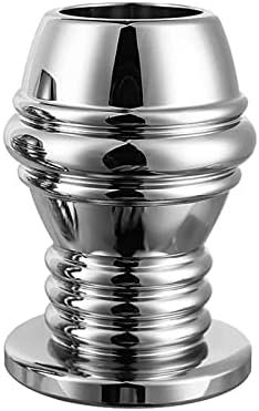 Sm Metal Anal Plug Enema Vaginal Flushing Hollow Anal Plug Anal Expansion Peep Sex Toys(L)