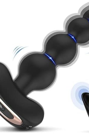 Vibrating Anal Beads Butt Plug, Remote Control Flexible Silicone Anal Vibrator Prostate Massager With 9 Vibration Modes Graduated Design Rechargeable Waterproof Anal Sex Toy For Men, Women And Couples
