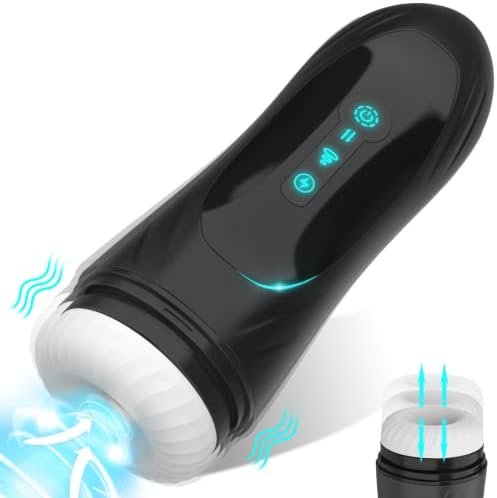 Automatic Male Masturbator, Sucking Masturbators With 5 Thrusting & 4 Suction & 7 Vibration Modes Penis Pump, Bkevsd Pocket Pussy Male Stroker, Male Adult Sex Toys For Men (Male Masturbator-Black)
