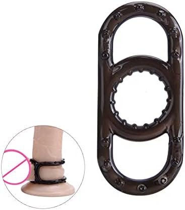 Boruite Cook Rings For Men For Sex, Soft Premium Stretchy Penis Ring, Silicone Adult Sex Toys, Penis Strength Training Equipment For Last Longer Harder Stronger Erection Couples Sex Products, Black - Image 2