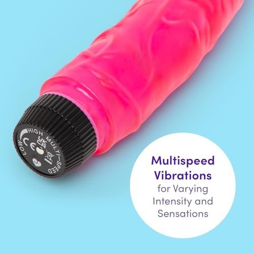 Lovehoney Vibrating Dildo - 8 Inch Realistic Dildo - Girthy Multispeed Dildo For Women - Red - Image 3