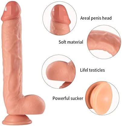 Leqc 10Inch Silicone Realistic Dildo Soft Large Dildos For Women With Strong Suction Cup For Hands-Free, Flexible Lifelike Sex Toy With Curved Shaft For Vaginal G-Spot And Anal - Image 3