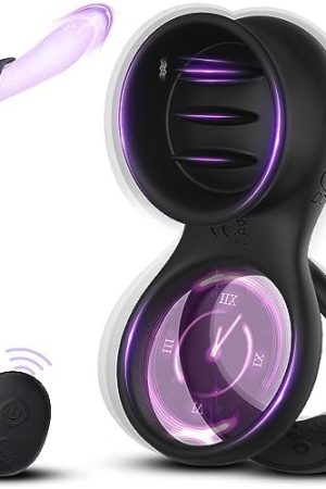 Vibrating Cock Ring With Clitoral Vibrator, Couples Sex Toys For Men Women 3 In 1 Penis Ring Dual Rings With 7 Vibration Modes, Medical Silicone Adult Toys G-Spot & Clitoral Stimulator Remote Cockring