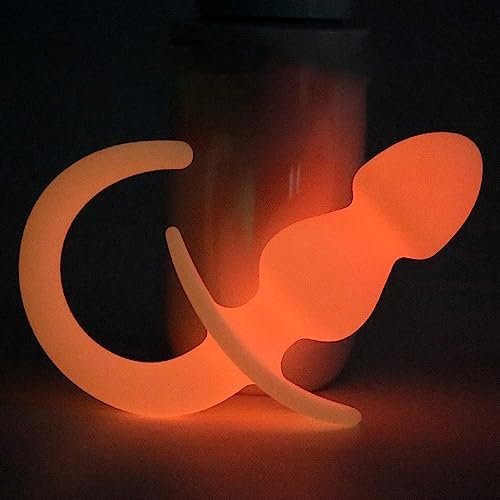 Silicone Dog Anal Plug Butt Plug Tail Luminous Anal Plug Dog Puppy Tails With T-Shaped Base Anal Plug Pink Anal Plug Dog Sex Toy Prostate Plug For Adult Sex Pleasure - Image 2