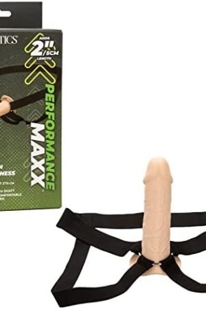 Calexotics Performance Maxx Life-Like Extension With Harness Strap On Cock Ring For Men - Ivory - Se-1633-30-3