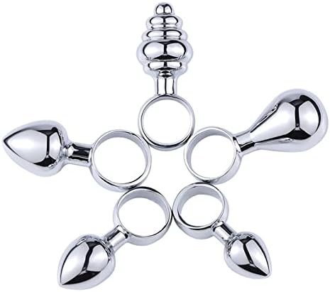 Luxury Stainless Steel Anal 5 Pcs Ring Anal Trainer Jewel Butt Plug Set S&M Adult Gay Anal Plugs Woman Men Sex Gifts Things