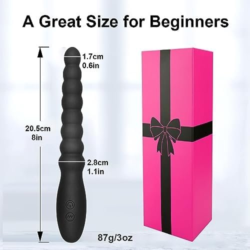 Vibrating Anal Beads Butt Plug Adult Sex Toys For Men Women Couples, Rechargeable Anal Plug Vibrator Waterproof G-Spot Stimulator Male Prostate Massager, Graduated Silicone Anal Dildo For Beginners - Image 2